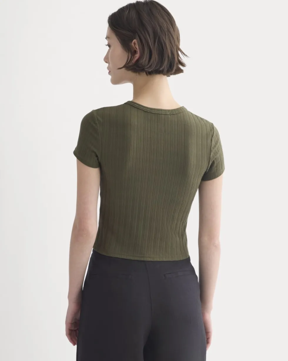 Cropped Crew in Pointelle