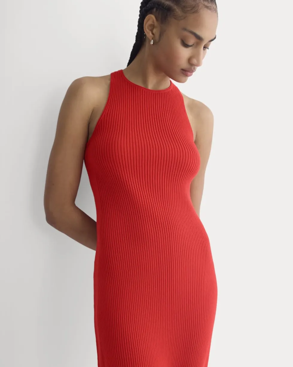 Cutaway Ribbed Midi Dress