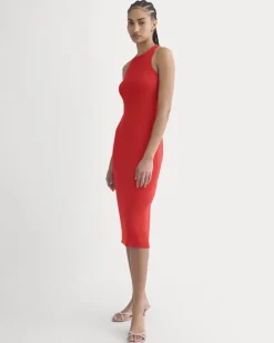 Cutaway Ribbed Midi Dress