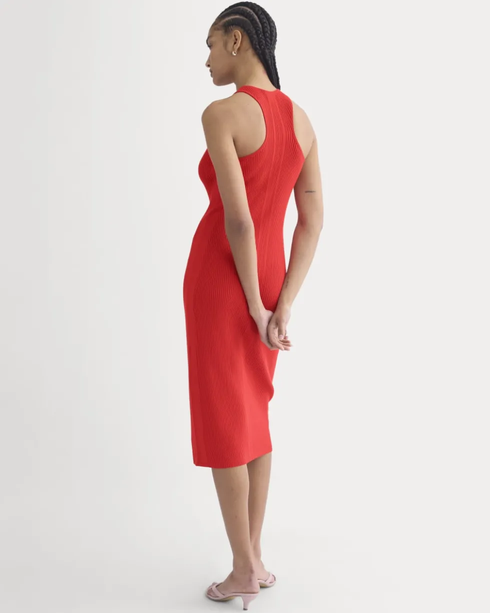 Cutaway Ribbed Midi Dress