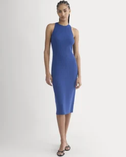 Cutaway Ribbed Midi Dress