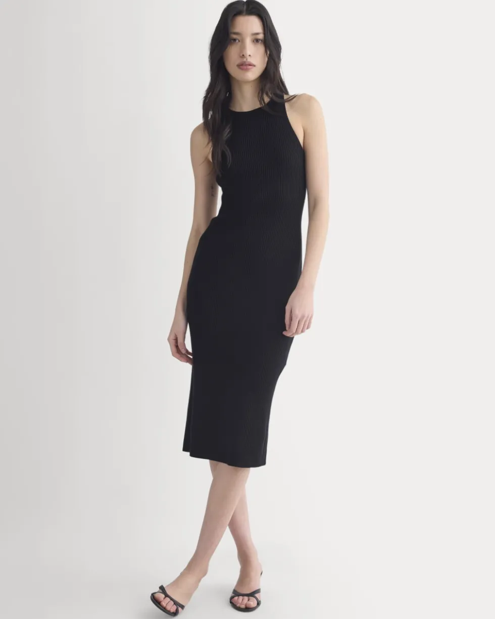 Cutaway Ribbed Midi Dress