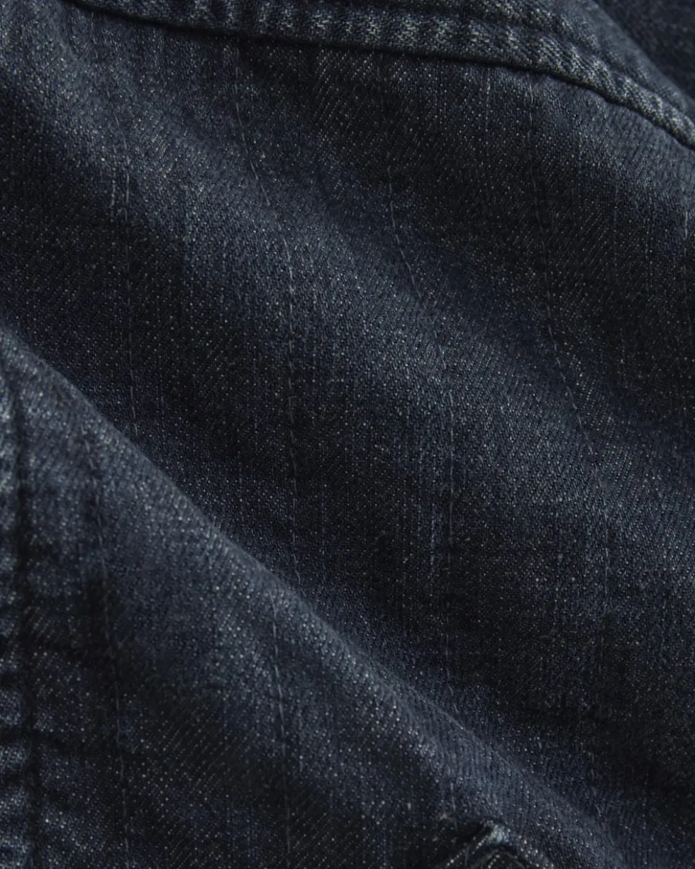 Denim Quilted Barrel Jacket
