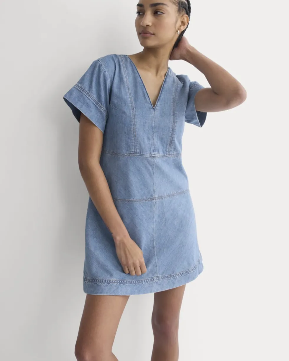 Denim Short-Sleeve Dress