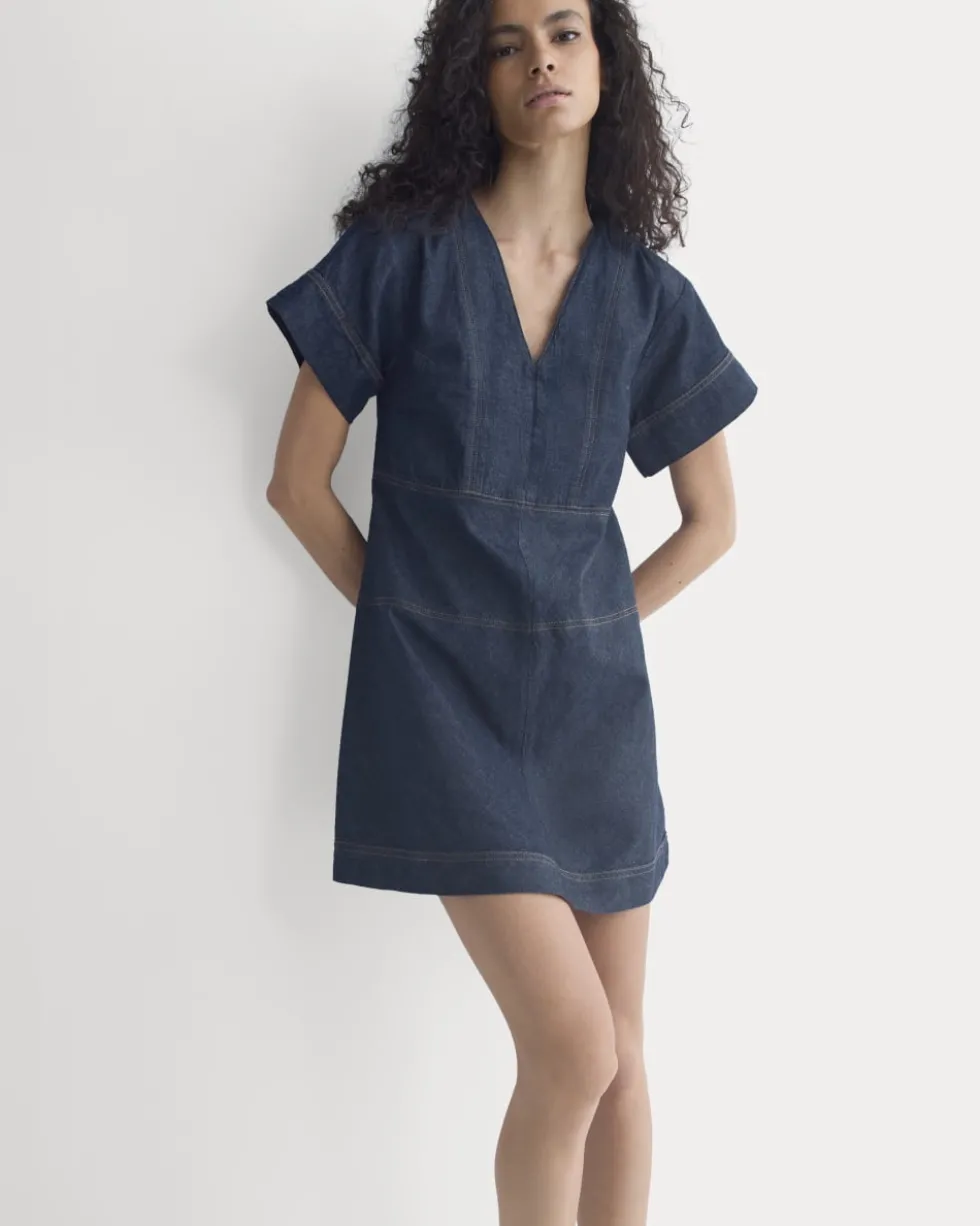 Denim Short-Sleeve Dress