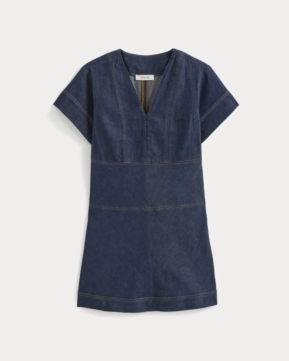 Denim Short-Sleeve Dress