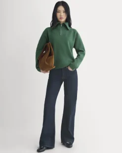 Double Knit Half-Zip in Cotton Merino