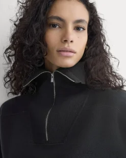 Double Knit Half-Zip in Cotton Merino