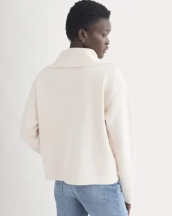 Double Knit Half-Zip in Cotton Merino