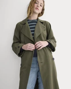 Drapey Twill Trench