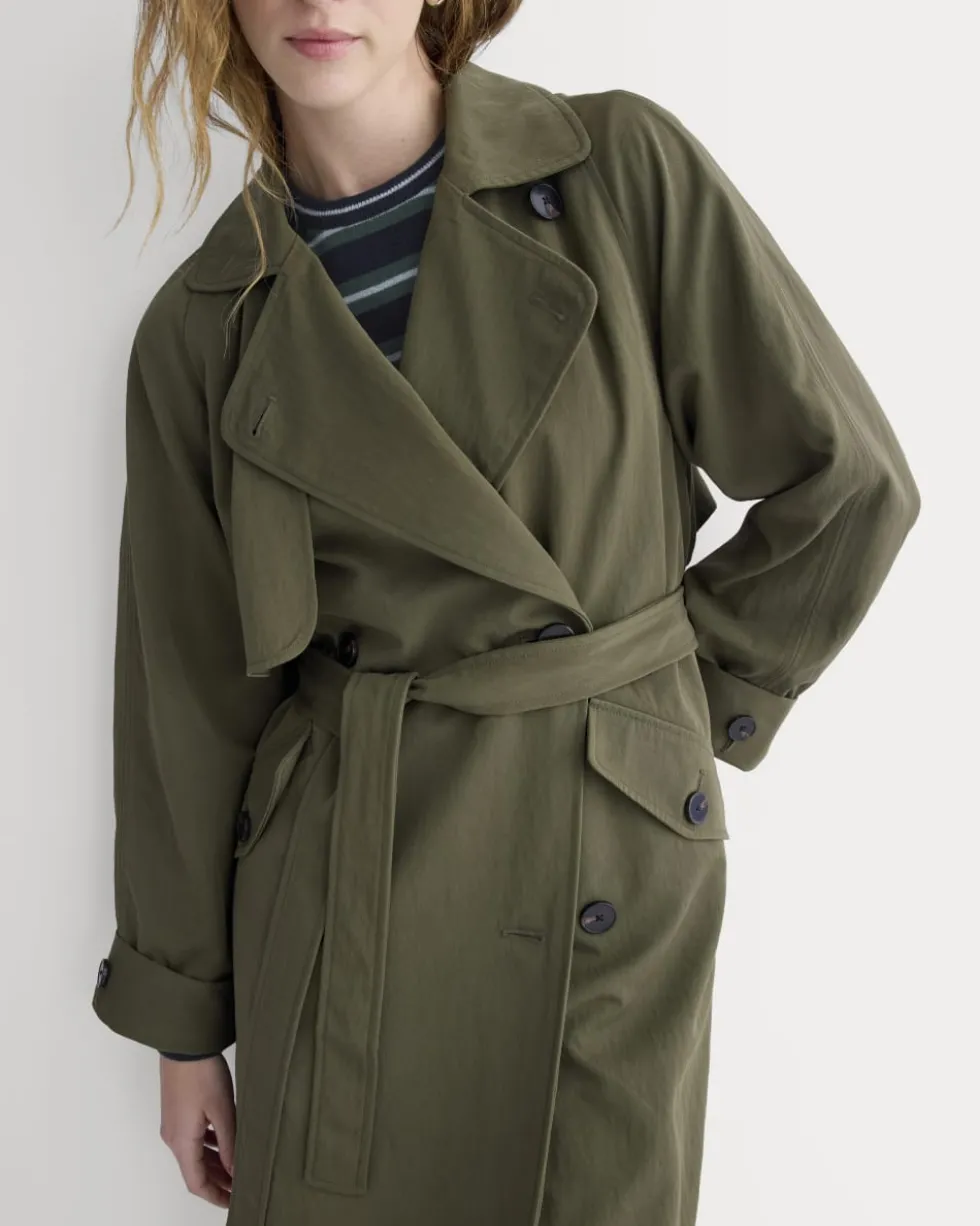 Drapey Twill Trench