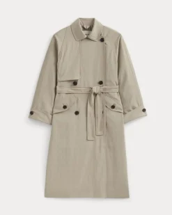 Drapey Twill Trench