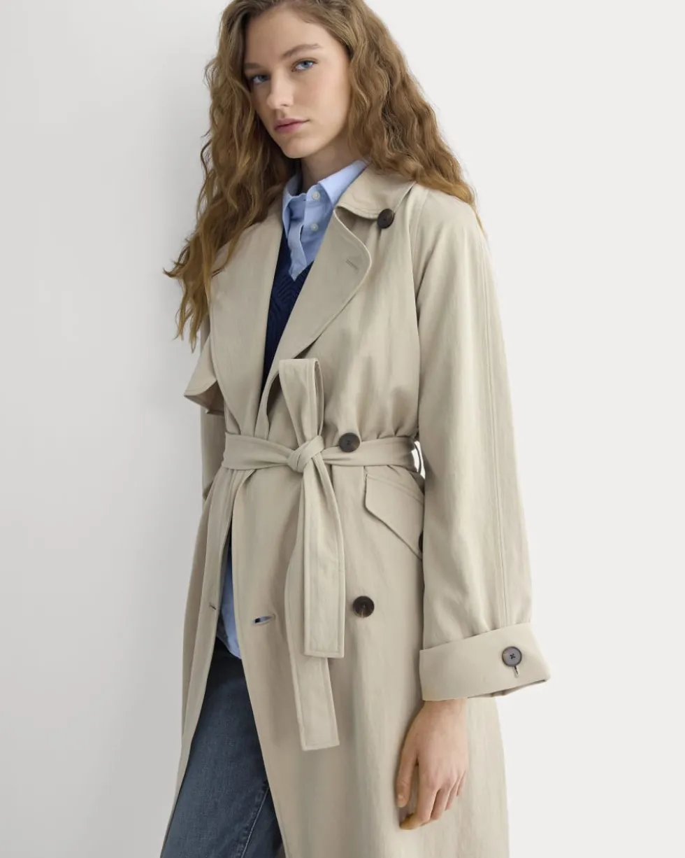 Drapey Twill Trench