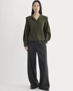 Fisherman Cardigan in Wool Cashmere