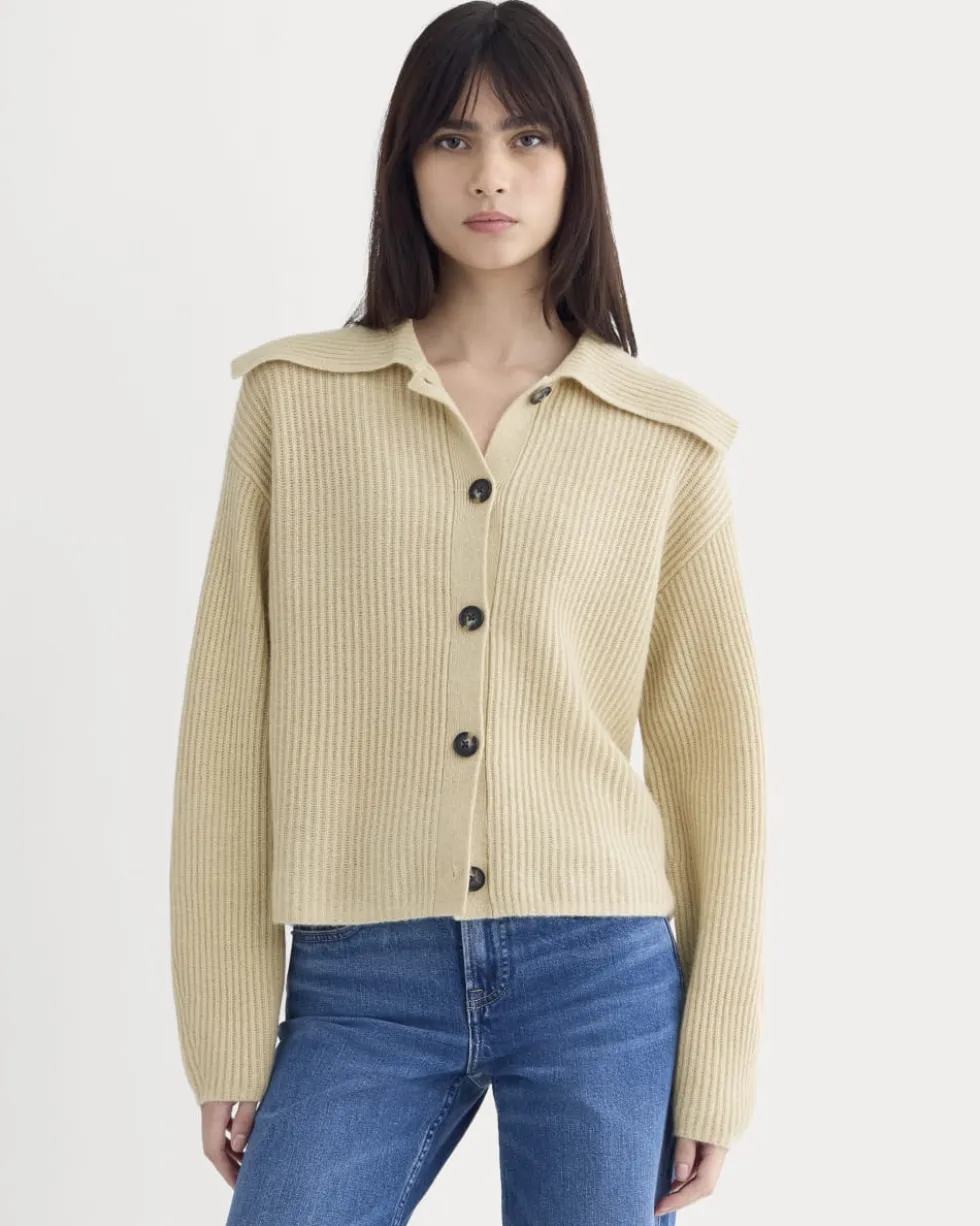 Fisherman Cardigan in Wool Cashmere