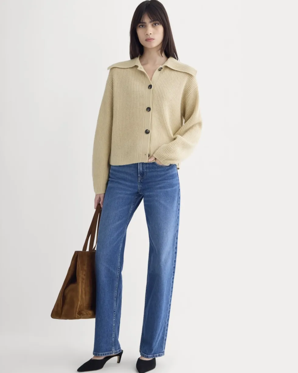 Fisherman Cardigan in Wool Cashmere