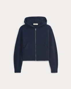 Full-Zip Hoodie in Wool Cashmere