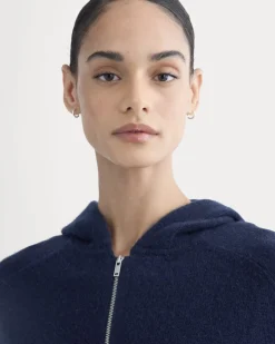 Full-Zip Hoodie in Wool Cashmere