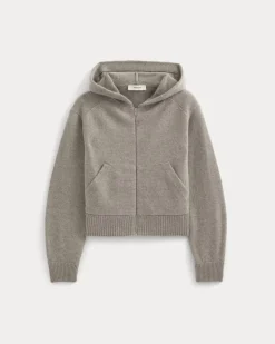 Full-Zip Hoodie in Wool Cashmere