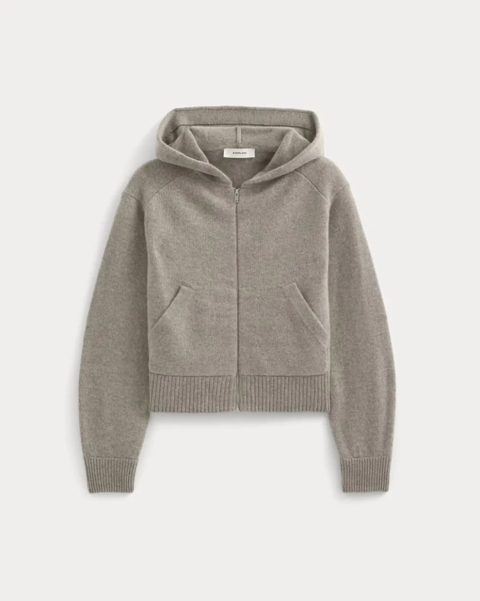 Full-Zip Hoodie in Wool Cashmere