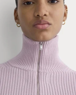 Full-Zip Ribbed Jacket in Everyday Cotton