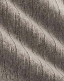 Funnel-Neck Cropped Sweater in Wool Cashmere