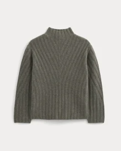 Funnel-Neck Sweater in Wool Cashmere