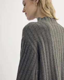 Funnel-Neck Sweater in Wool Cashmere