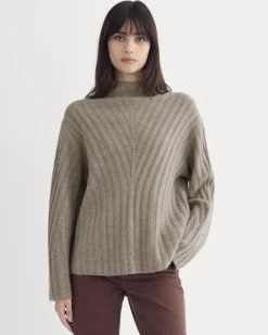 Funnel-Neck Sweater in Wool Cashmere