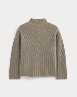 Funnel-Neck Sweater in Wool Cashmere