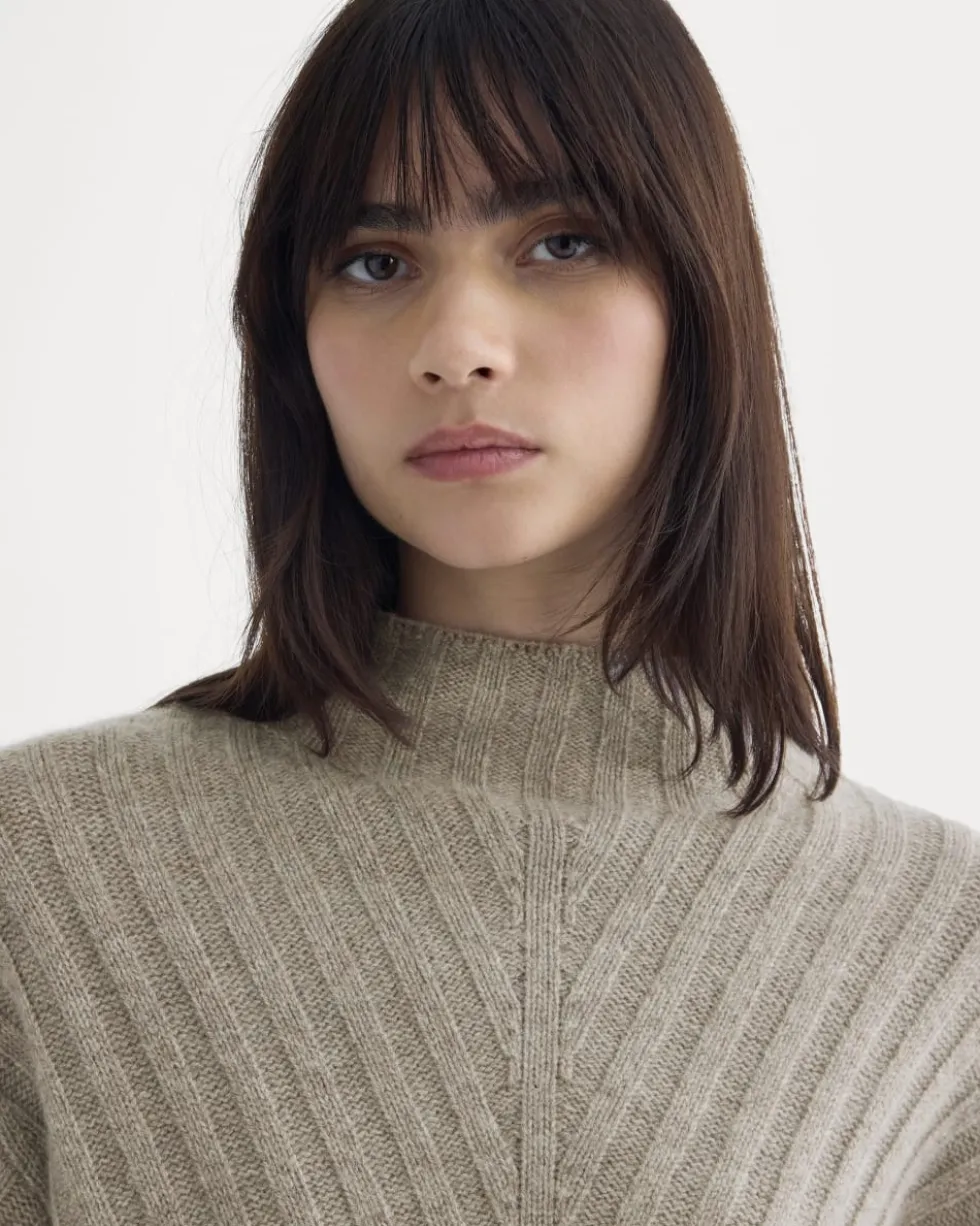 Funnel-Neck Sweater in Wool Cashmere