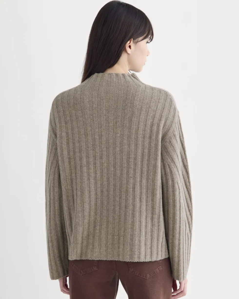 Funnel-Neck Sweater in Wool Cashmere