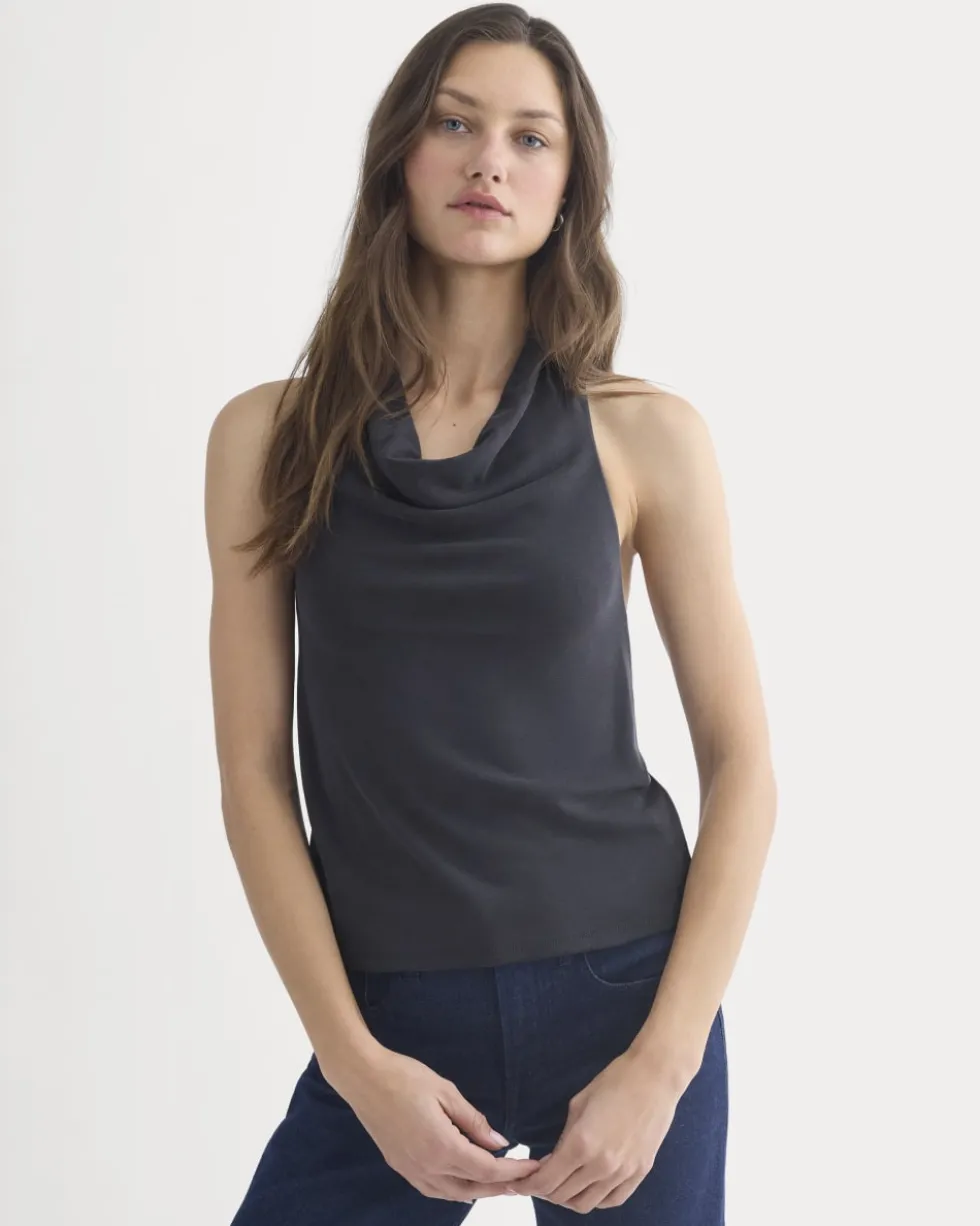 Halter Cowlneck Top in Butterknit
