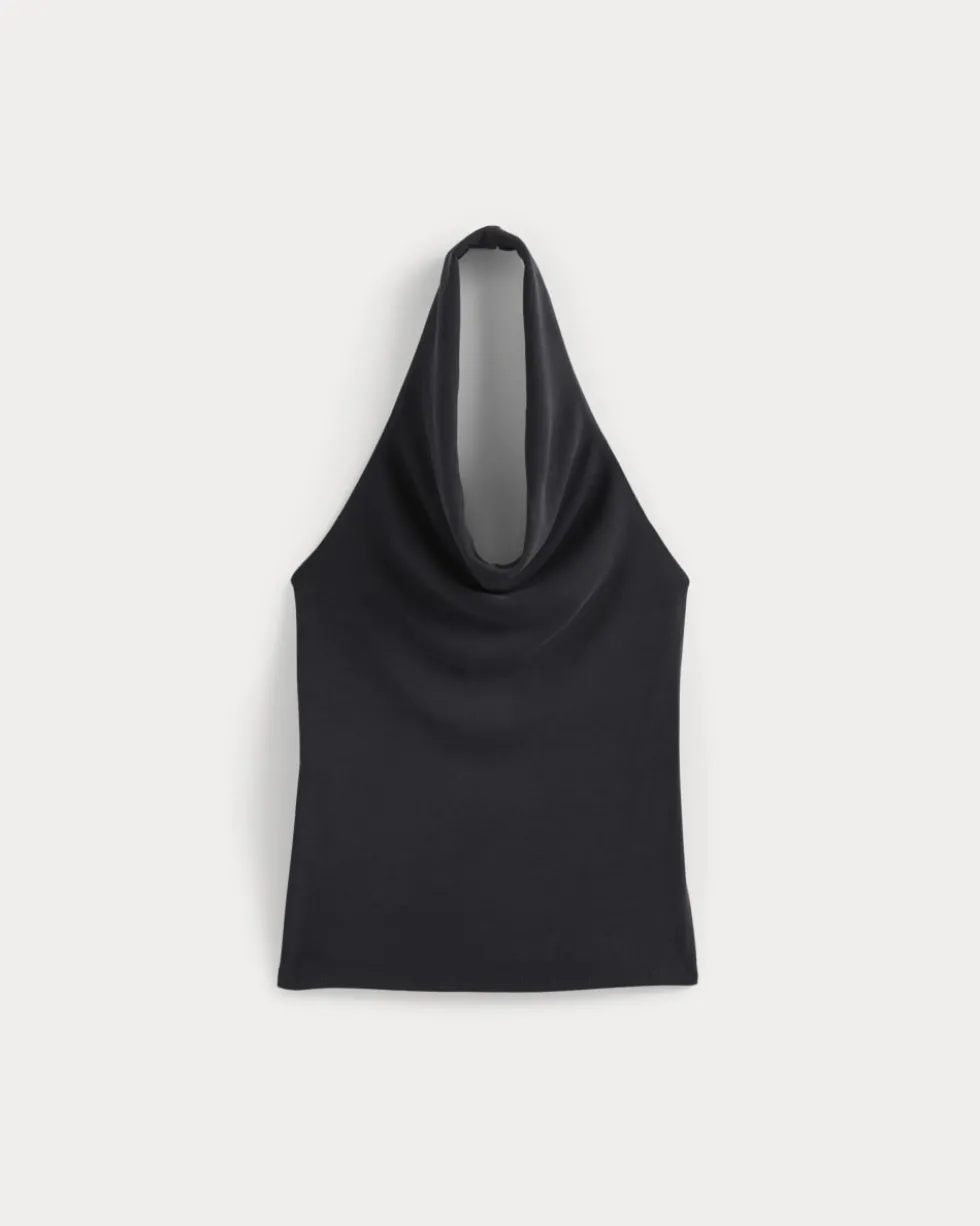Halter Cowlneck Top in Butterknit
