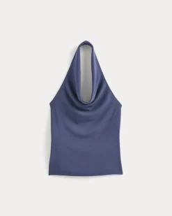 Halter Cowlneck Top in Butterknit