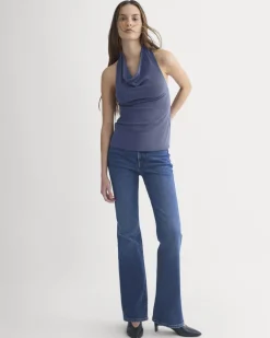 Halter Cowlneck Top in Butterknit