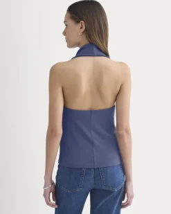 Halter Cowlneck Top in Butterknit