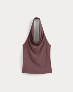 Halter Cowlneck Top in Butterknit