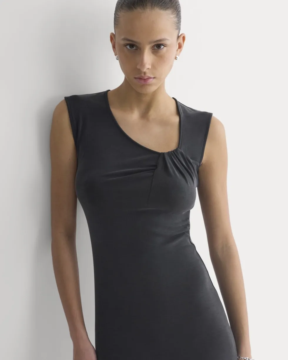 Knit Asymmetrical Midi Dress