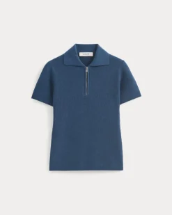 Knit Quarter-Zip Polo