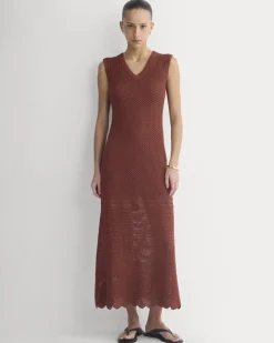 Lace Knit Maxi Sweater Dress