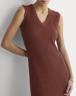 Lace Knit Maxi Sweater Dress