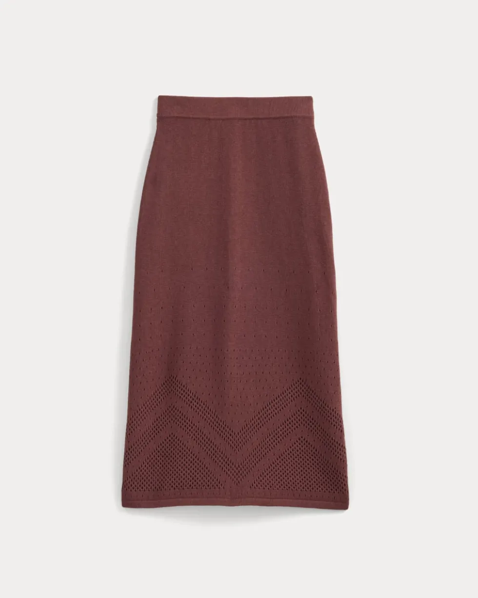 Lace-Knit Maxi Skirt