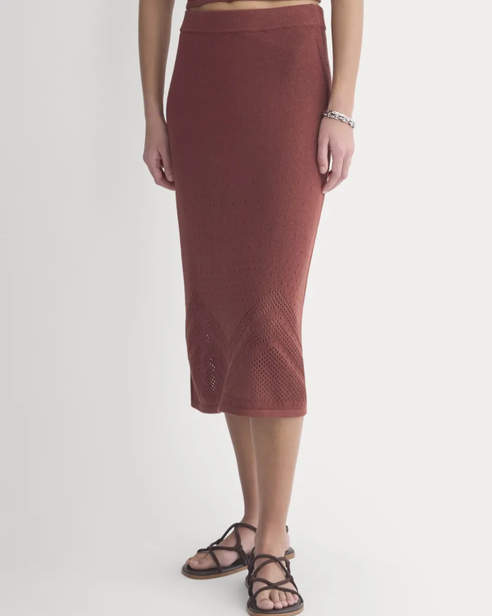 Lace-Knit Maxi Skirt