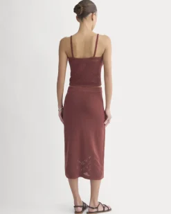Lace-Knit Maxi Skirt