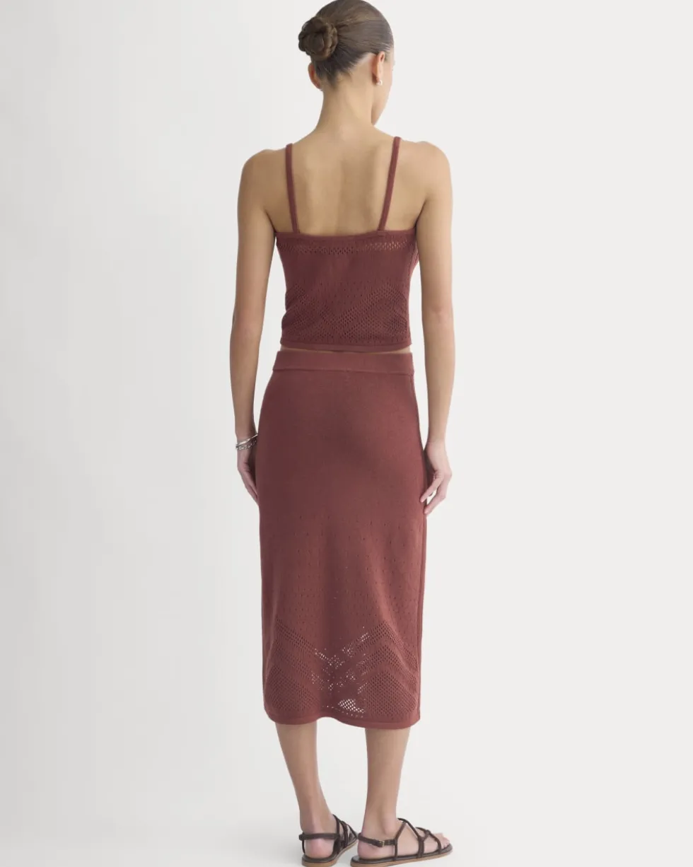 Lace-Knit Maxi Skirt