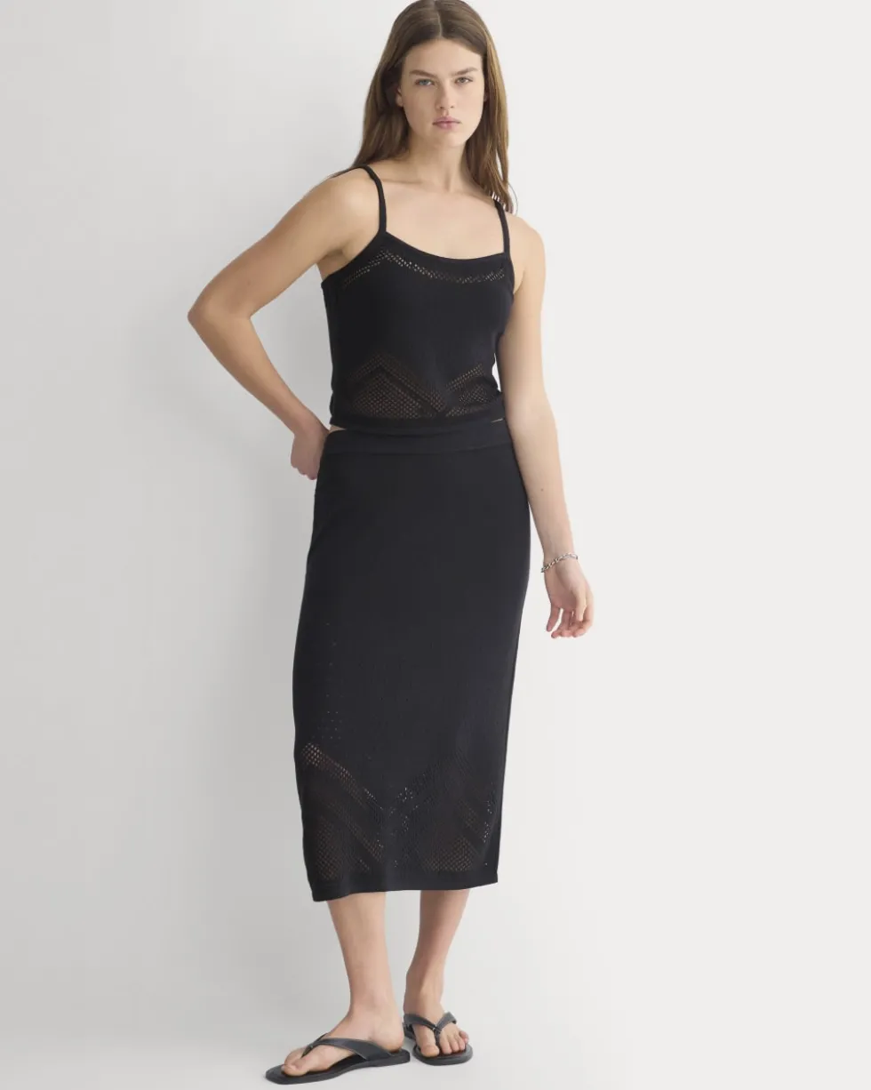 Lace-Knit Maxi Skirt