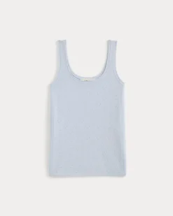 Lace-Trimmed Tank in Fine Linen