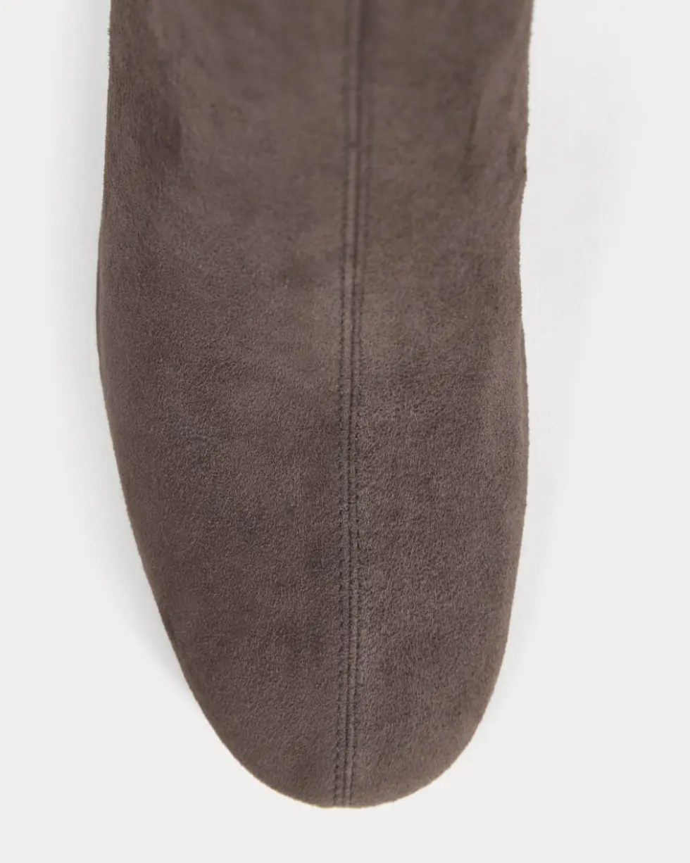Leather Curved-Heel Boot