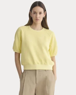 Lightweight Terry Blouson Short-Sleeve Crew